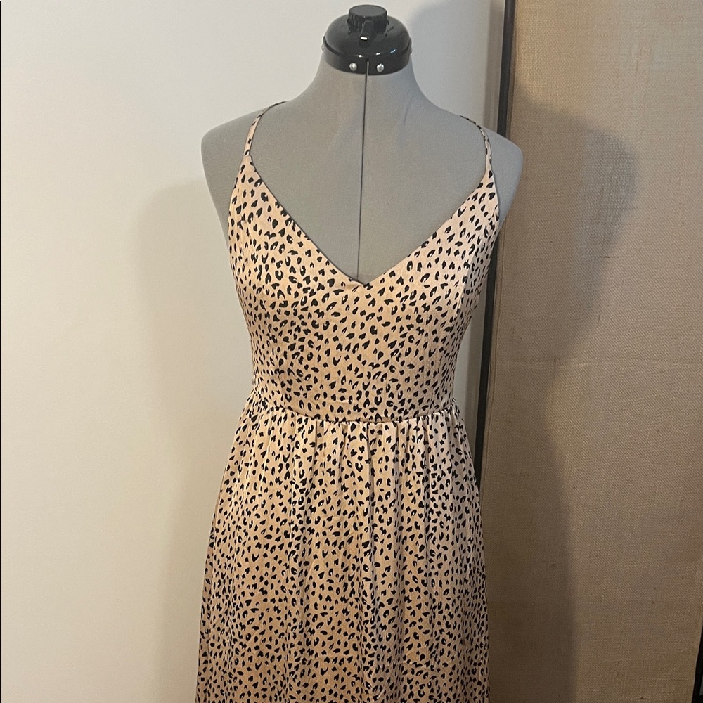 Cupshe Leopard Print Backless Dress - Tan and Black